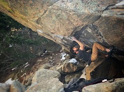 Jimmy Webb on The Game, ~8C, Boulder Canyon, Colorado  © Isabelle Faus