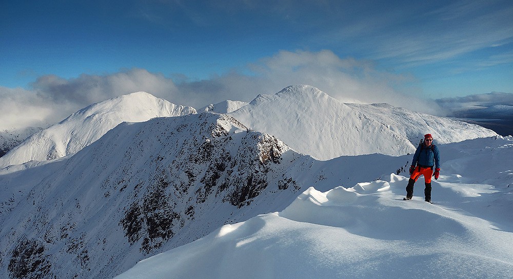 Stob Ban and the Mamores from Mullach nan Coirean