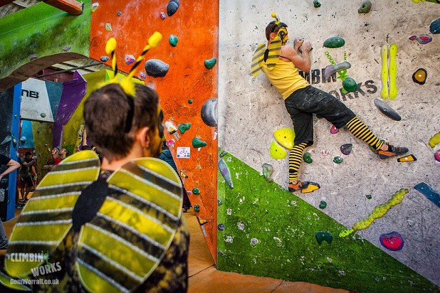Fancy dress wasps? Anything goes at the CWIF...  © Climbing Works