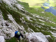 Fionaven - approach scramble, heading for Fingal