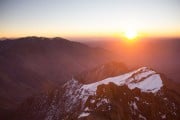 First team to the top of Toubkal in 2016. 3am get up to see sunrise.<br>© George Salt