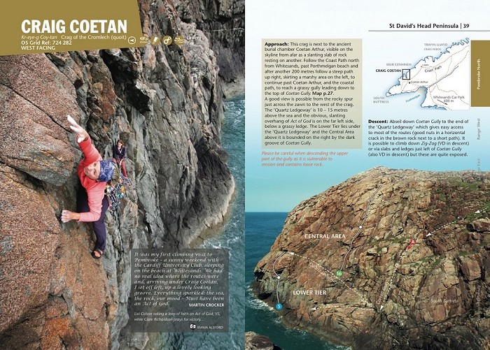 Craig Coetan, one of many esoteric venues featured throughout the guide  © Wired Guides/The Climbers' Club