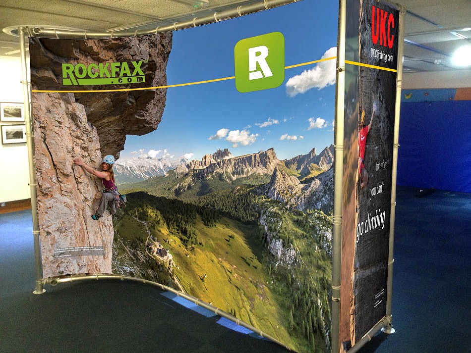 Rockfax and UKC at the Outdoor Show - stand  © Rockfax