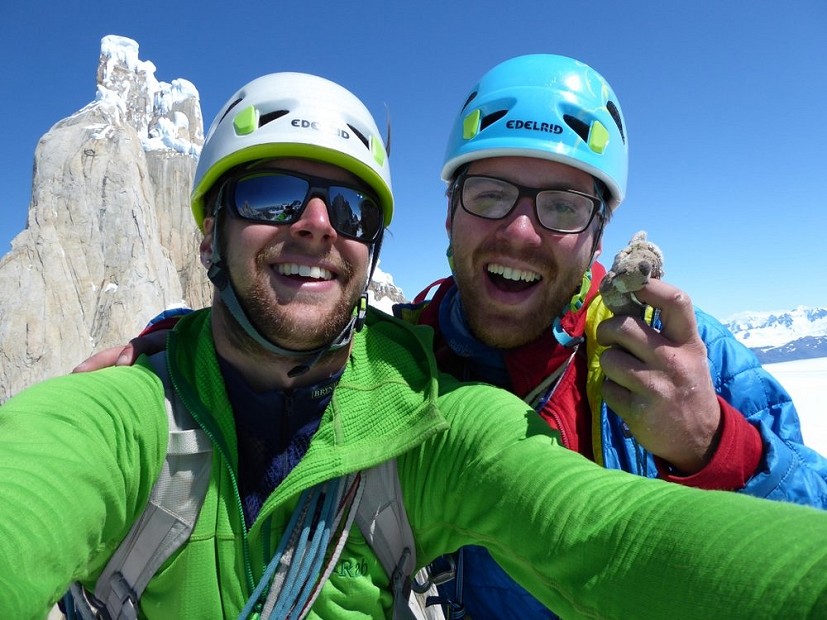 Matt and Tom on the summit of Aguja Bifida  © TRip