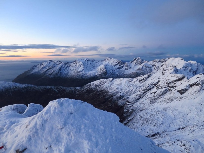 The prospect from Sgurr nan Gillean at dawn  © Finlay Wild