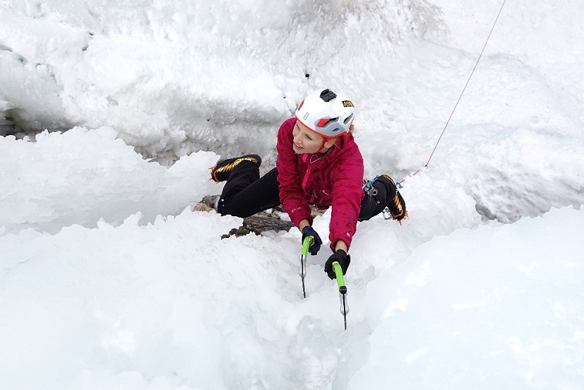 Lucie ice climbing in Colorado  © Libor Hroza senior