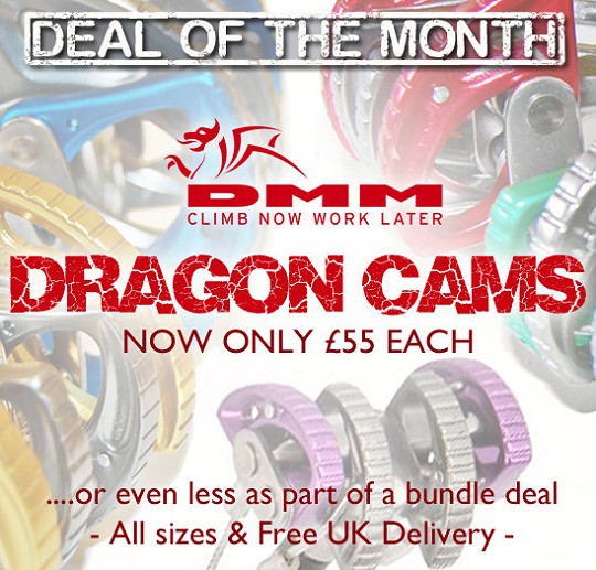 TCS Deal of the Month - DMM Dragon Cams  © The Climbers' Shop