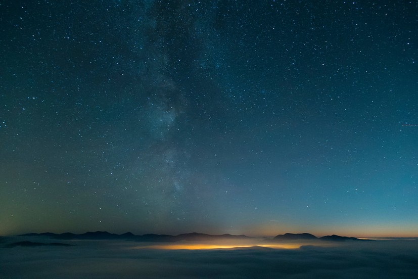 Milky Way and inversion over Keswick  © Terry Abraham