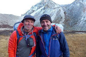 Mick Fowler (left) and Paul Ramsden during their Gave Ding expedition  © Berghaus