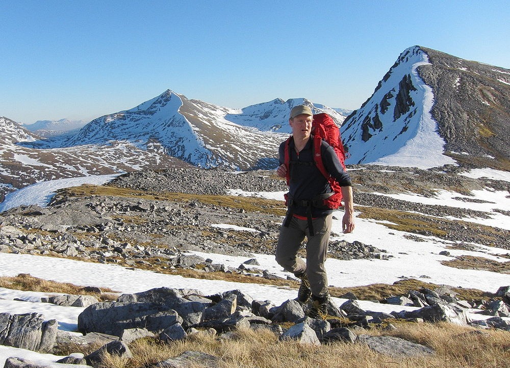 Backpacking on Aonach Beag in the Berghaus Pateras  © Dan Bailey