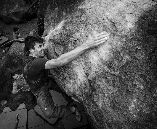 Jack's heel pops at the crucial moment on Graviton  © Tom Macleod