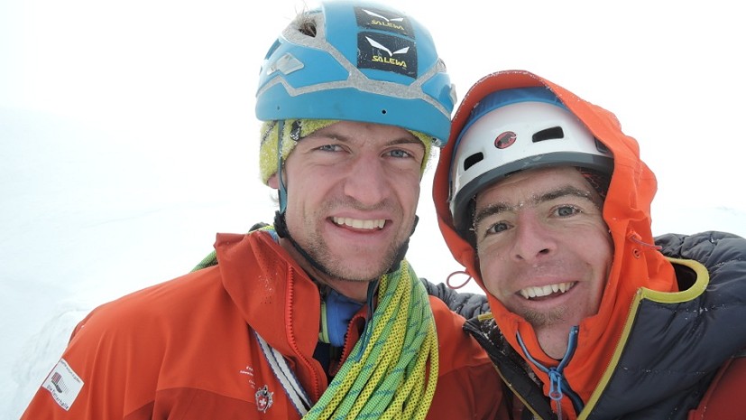 Dani and Lukas Hinterberger enjoying Scottish conditions!  © Dani Arnold