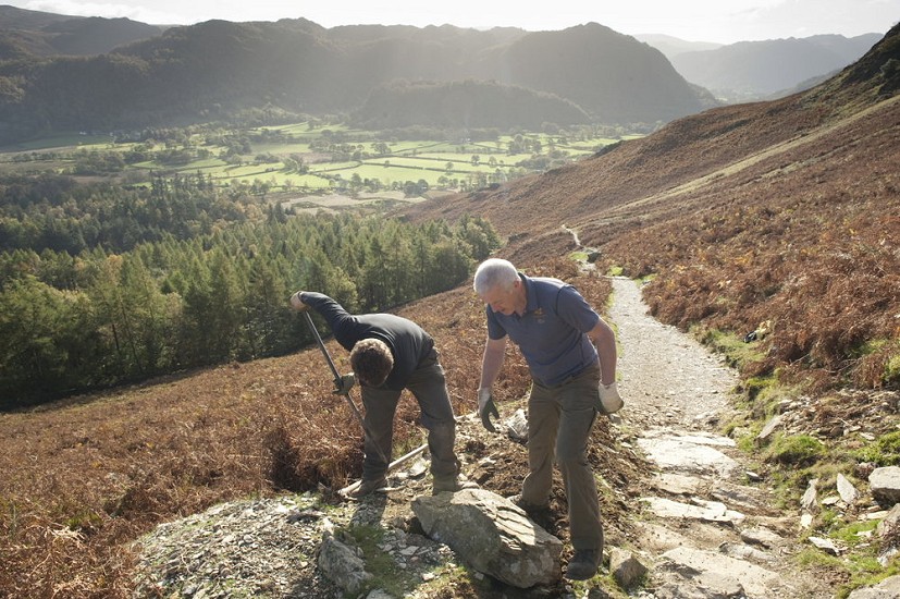 Path work on Cat Bells - it all costs money, so who ought to pay?  © National Trust Images/Paul Harris