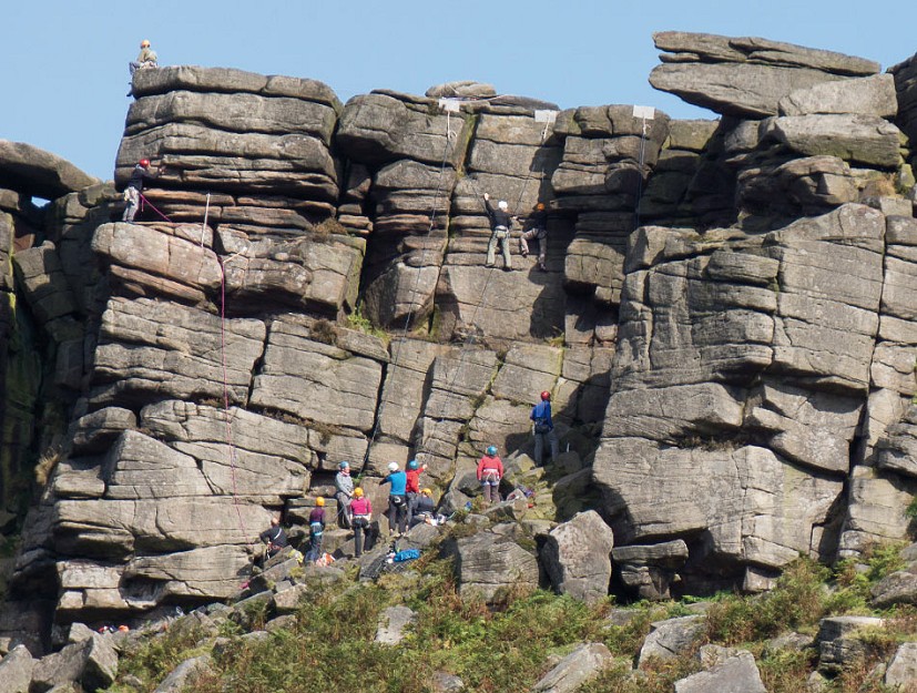 Group use at Stanage  © Chris Craggs