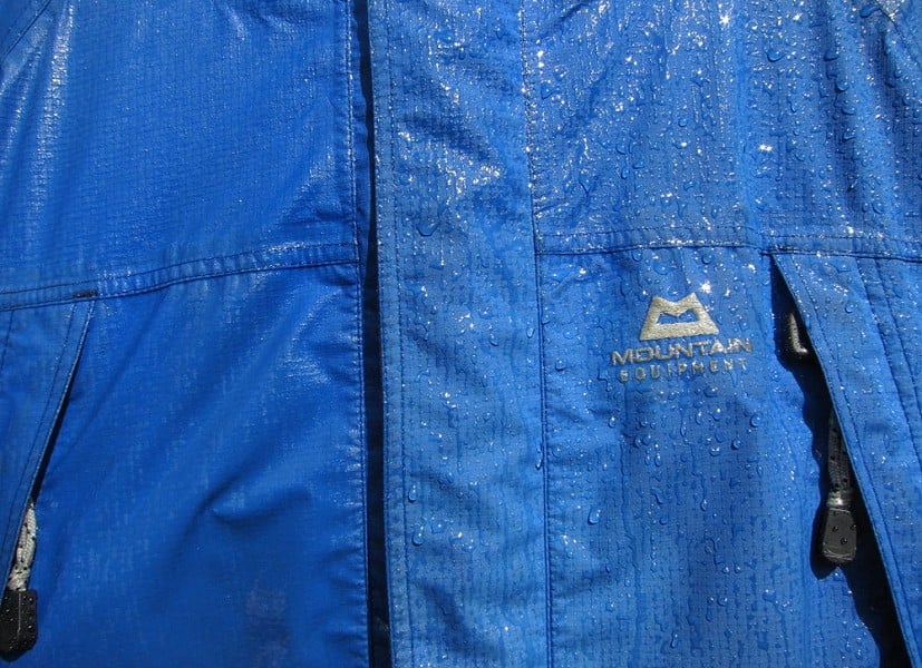 Vintage Gore-Tex jacket: Right side treated with TX Direct, left side untreated  © Dan Bailey