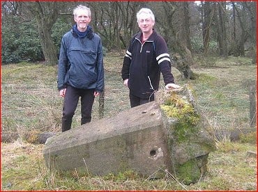 Rob (left) refinding a removed trig with Graeme Paterson  © Rob Woodall