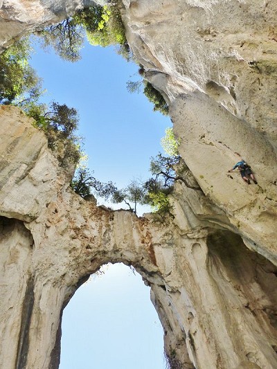 Finale Ligure (Italy) "grotto" climbing. Spectacular setting & one of the top 6a's i've ever seen!  © myrockface