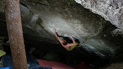 Dave MacLeod on Practice of the wild, ~8C, Magic wood  © Dave McLeod, video still
