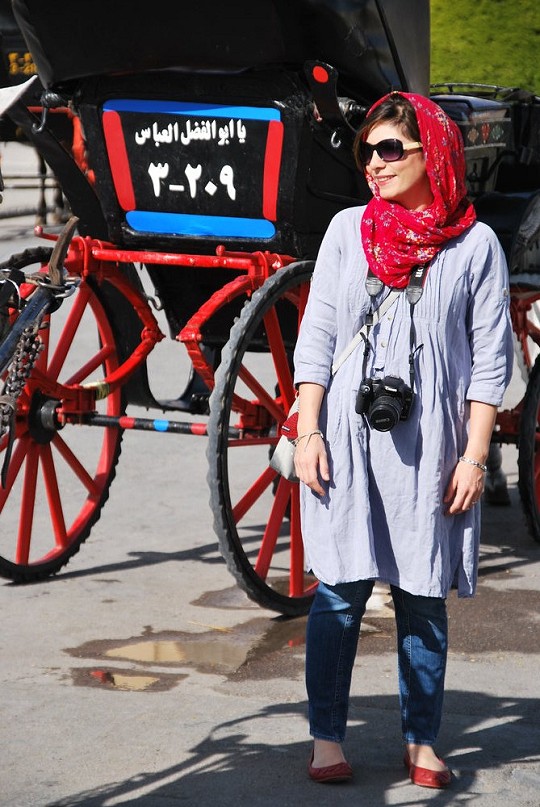 Shirin dressed in appropriate inner-city attire in Iran  © Shirin Shabestari