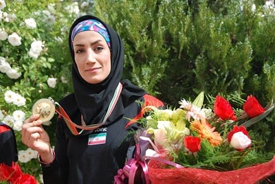 Farnaz becoming Iranian National Champion  © Farnaz Esmailzadeh