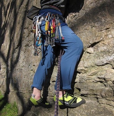 Cragging in the OR Ferrosi crag pants  © David Myatt
