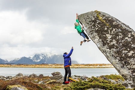 Bouldering Lofoten Example Page - Action example 1  © Jonas Paulsson