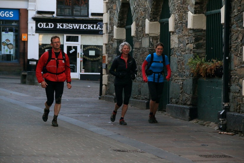 Passing Keswick Moot Hall early Sunday morning with about 15 hours still to go  © Dan Bailey