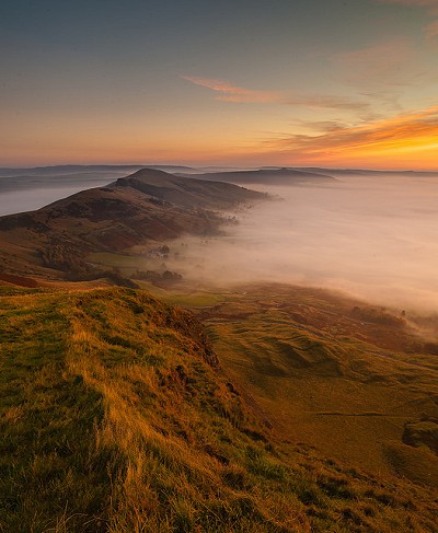 View from summit of Mam Tor near Castleton in the Peak District  © DB72