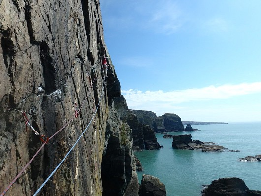 before it gets really committing - Andy approaches the arete of no return  © mattnuttall