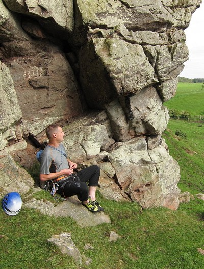 Gamma Rock Pants - at home down the crag   © Dave Saunders