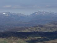 Looking N up Lairig Ghru from Carn an Righ on 4 June to show lack of snow in Lairig