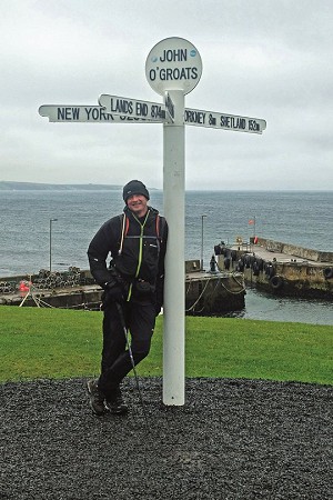 The author at John o'Groats  © Peter Hill