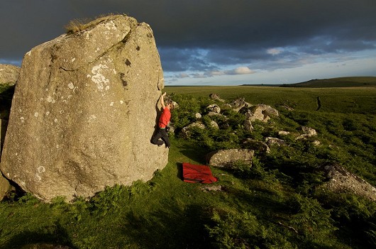 Will Hornby at Combeshead Tor  © james mann