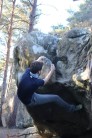 Bouldering at Buthiers.