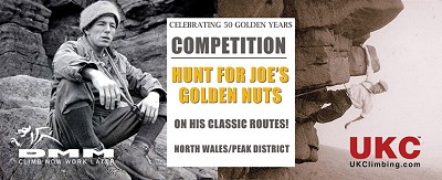 Joe Brown 50th Anniversary Competition: Hunt for Joe's Golden Nuts!  © Joe Brown - Snowdonia