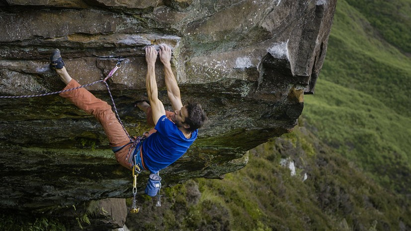 Tom on the first ascent of Infusoria, E7 6b  © Coldhouse Collecive