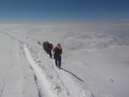 The traverse descending Elbrus