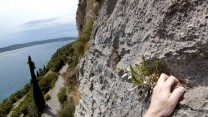 Lead climbing in Marjan, Croatia
