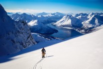 On the way to Holmbuktind, Lyngen Alps, Norway