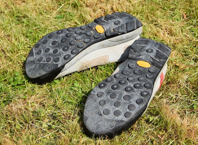 Sticky Vibram rubber soles are great for technical approaches, but the tread is not very deep and the rubber is quite thin  © Charlie Low Photography