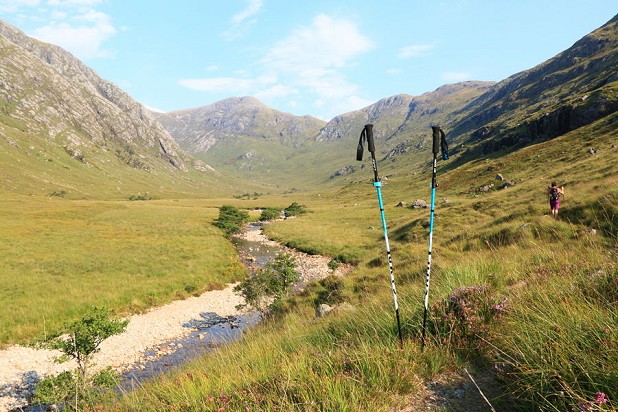 Sky Carbon poles out for a spin in Ardgour  © Dan Bailey