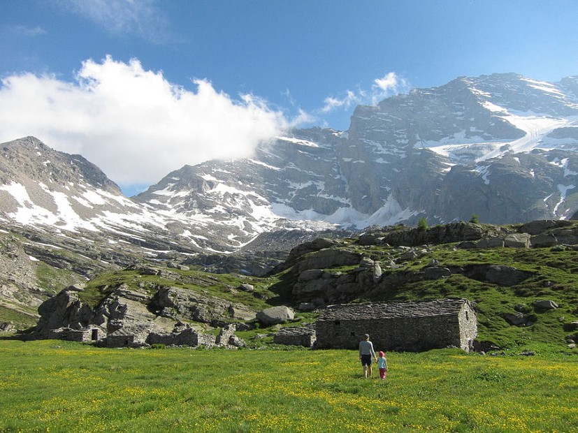 Levanna Centrale from the meadow above the Rifugio Jervis  © Dan Bailey