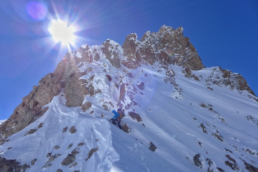 Gasherbrum 4. Beginning of the NW ridge (6500 m)  © Aleš Cesen