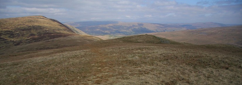 Calf Top from its adjacent southerly hill; Castle Knott  © Myrddyn Phillips