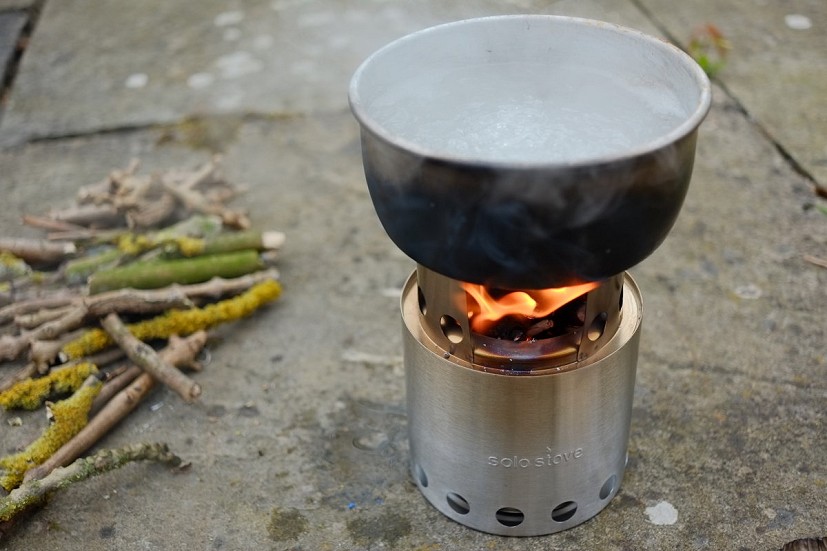 Flat Pack Camp Stove [Stainless Steel] Twig Stove for Hiking & Packing