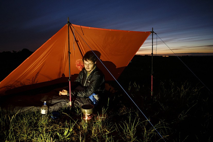 Solstice bivouac in the lowlands  - the perfect scenario for a wood stove   © Alex Roddie
