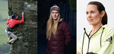 Lisa Rands, Shauna Coxsey and Jo Pavey: A stellar line-up for WCS 2016  © Women's Climbing Symposium