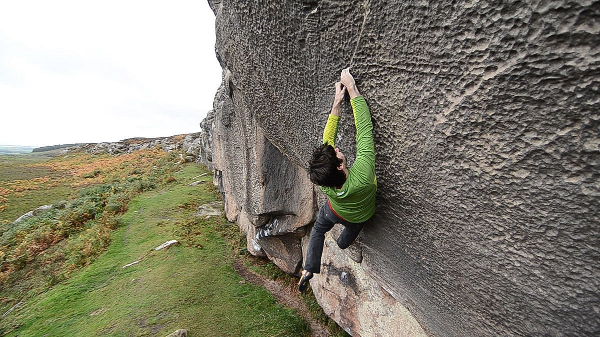 Dan Varian on the first ascent of The Rail 8B+  © Nick Brown