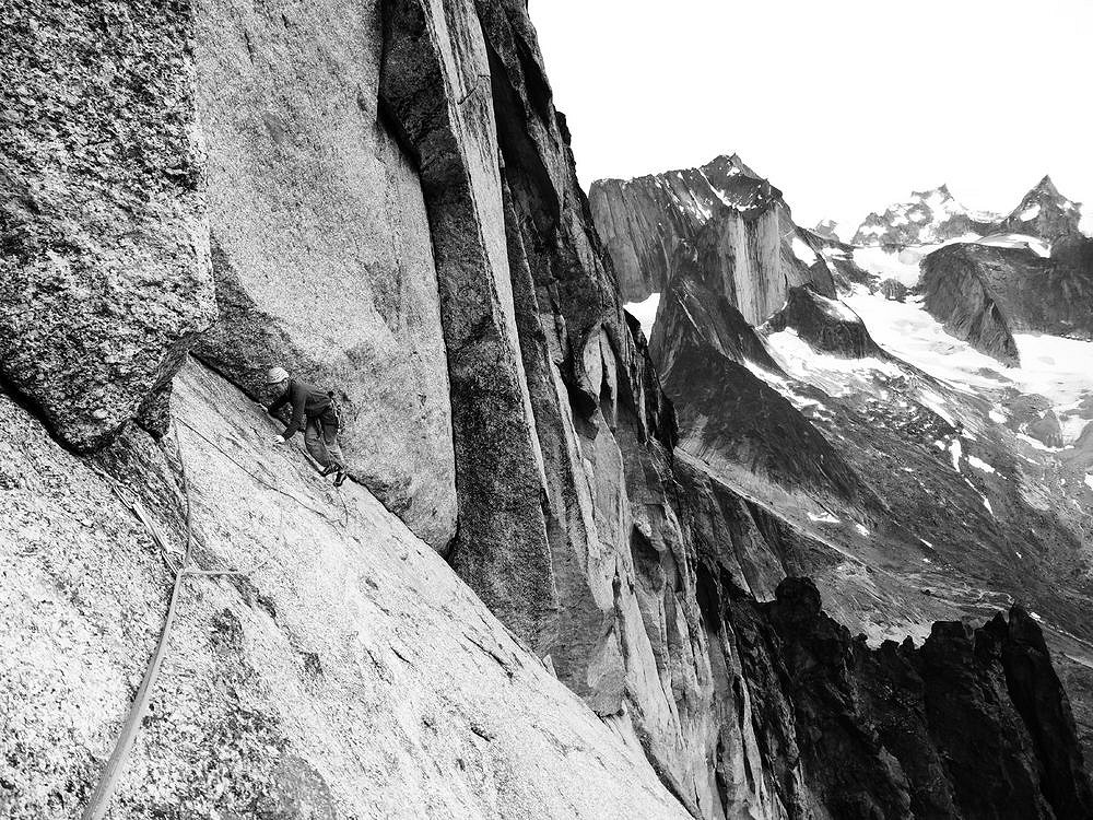 Pitch 6 of Grmoland on Ketil Pyramid, on possibly the second ascent  © Wil Treasure