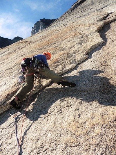 Pitch one of The Bad Man from Bodie, on perfect Greenland granite.  © Wil Treasure